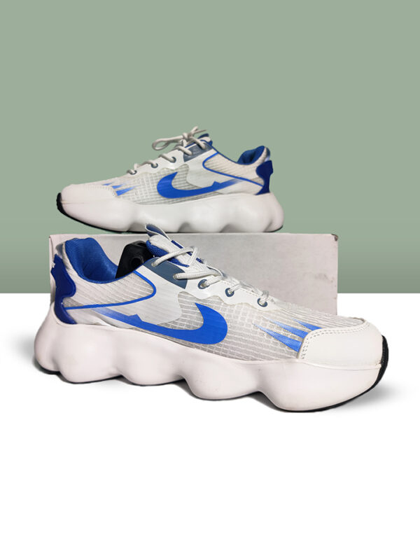Men's Premium Shoes - White Blue - Image 3