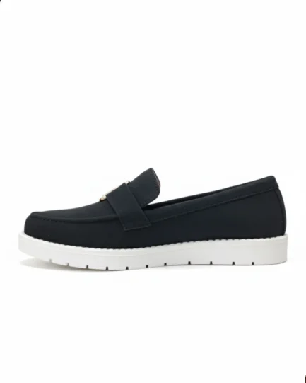 Urban Luxe Suede Loafers - Black
